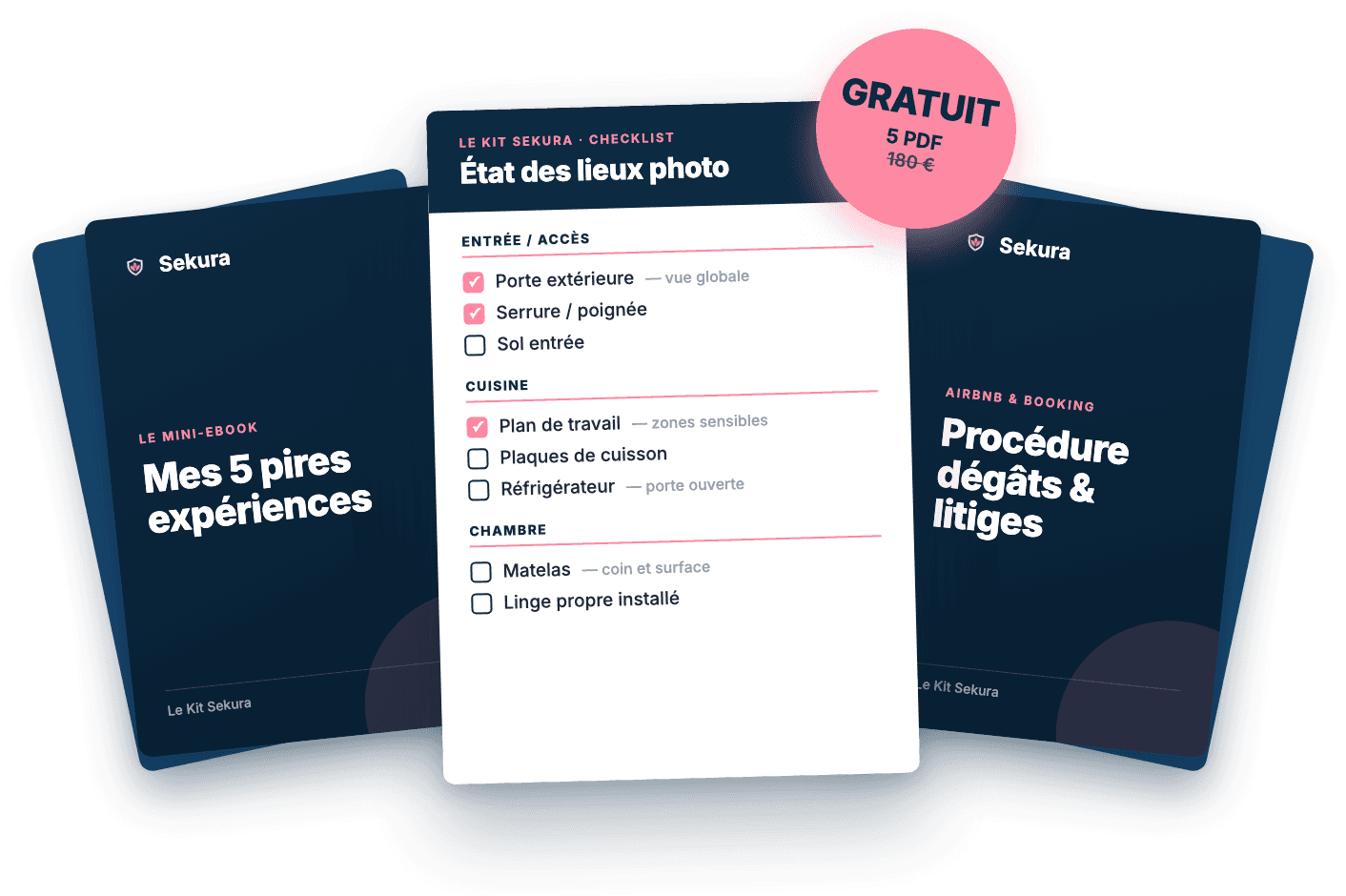 Aperçu du Kit Sekura : la checklist état des lieux photo et la procédure dégâts et litiges